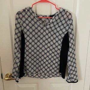 Black and white blouse